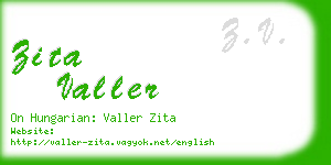 zita valler business card